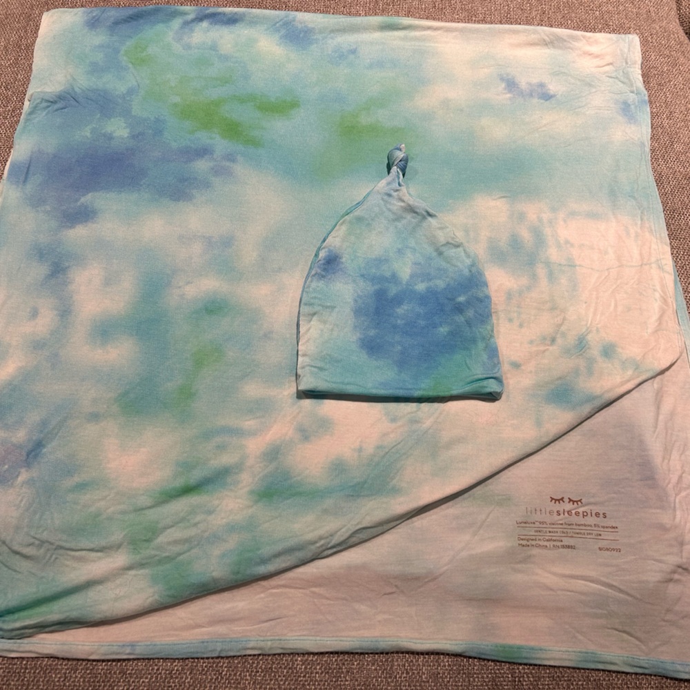 Little Sleepies Tie Dye Swaddle set